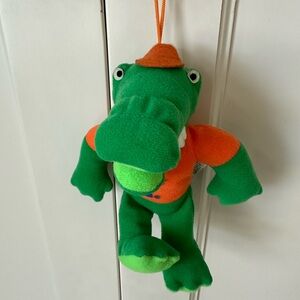 Green and Orange Plush Alligator Toy
